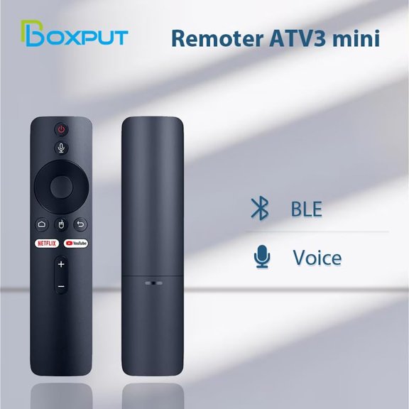 NSZDKBDT-Remoter ATV3 Mini Remote Control BT Voice Remote Control for iATV Q5, Q5 Plus TV Box (Batteries are not Included)
