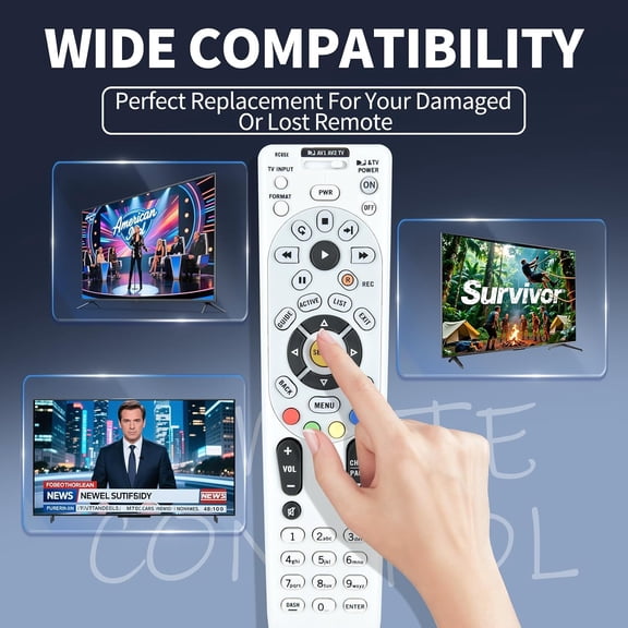 NSZDKBDT-Replacement for DIRECTV RC65 / RC65X / RC65RX / RC66 / RC66X 4-Device LCD LED HDTV A/V Receiver Remote Control, Compatible Models H20 HR20 H21 HR21 HR22 H23 HR23 H24 HR24 H25 R15 R16 R22 D11