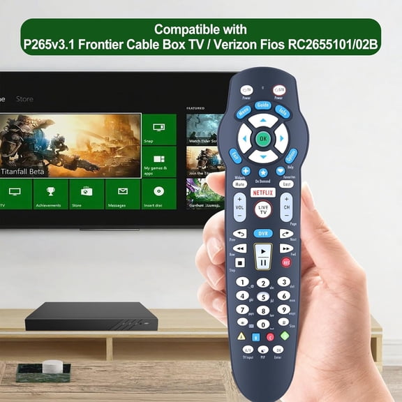 NSZDKBDT-Replacement Remote Control Compatible with Frontier Cable Box TV P265v3.1, for Verizon Fios RC2655101/02B