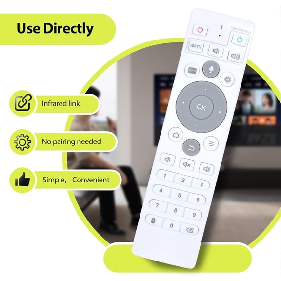 NSZDKBDT-Replacement Remote Control Intended for Ubox TV Set-Top Box Remote Control with Voice Function, Compatible with Ubox10 Ubox11 Ubox12 UB11 UB10 UB12