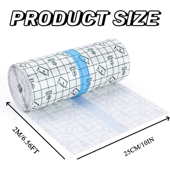 NSZDKBDT-Tattoo Aftercare Waterproof Bandages 10" x2 Yard Second Skin Bandage Tattoo Cover Up Tape for Faster Tattoo Healing Recovery and Skin Care Protection Waterproof Bandage Transparent Film