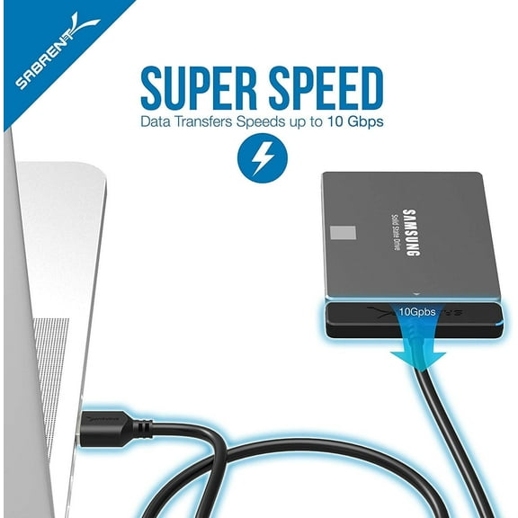NSZDKBDT-USB 3.1 (Type A) to SSD / 2.5 Inch SATA Hard Drive Adapter [Optimized for SSD, Support UASP SATA III] (EC-SS31)