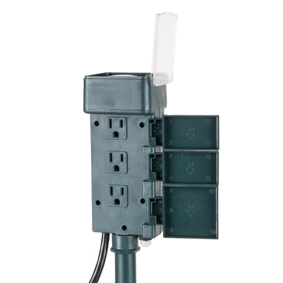 TORK 15 Amp Outdoor Mechanical 6-Grounded Outlet Plug-In Stake Timer
