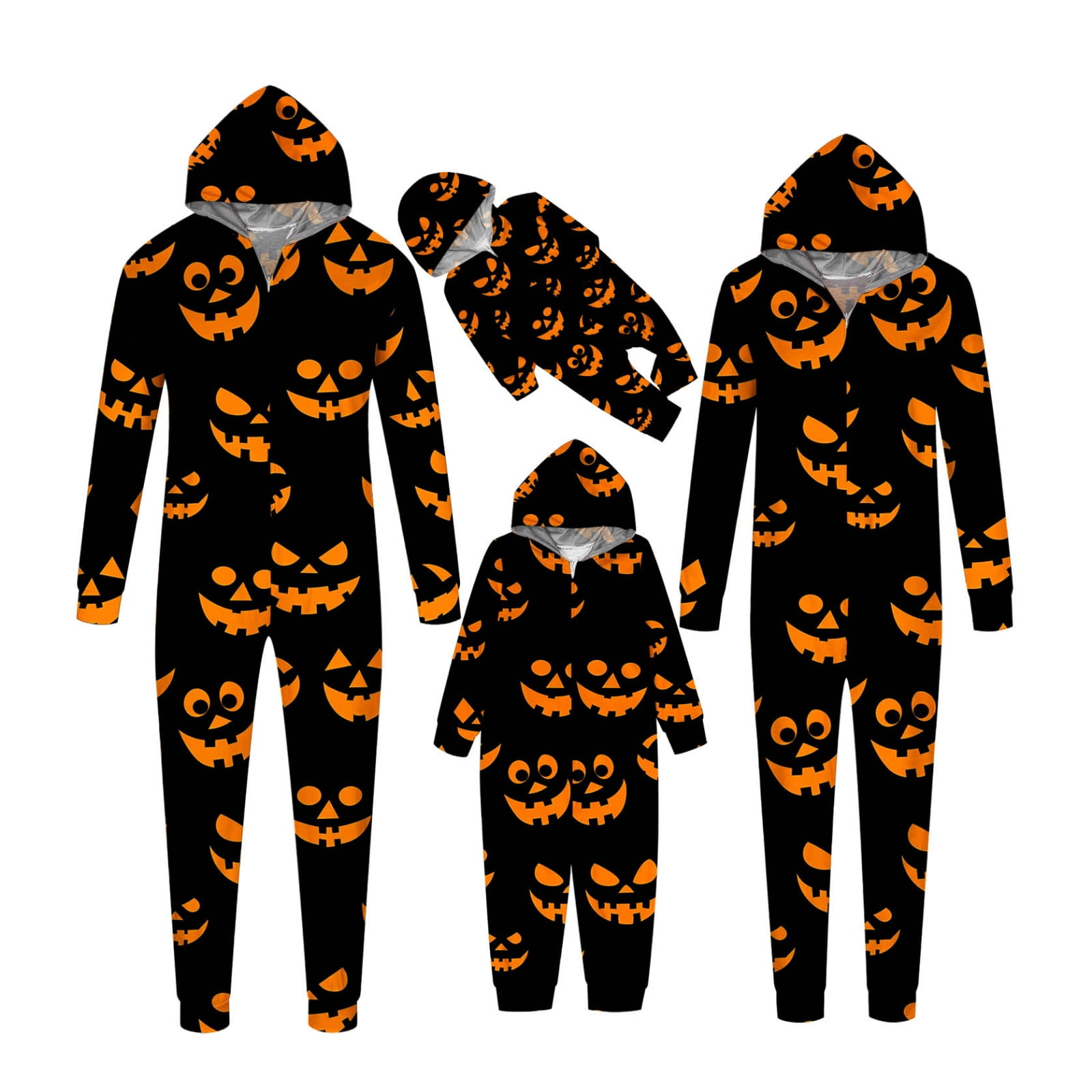 NTEinnly Pumpkin Pjs Set Couple Matching Holiday Homewear Sleepwear