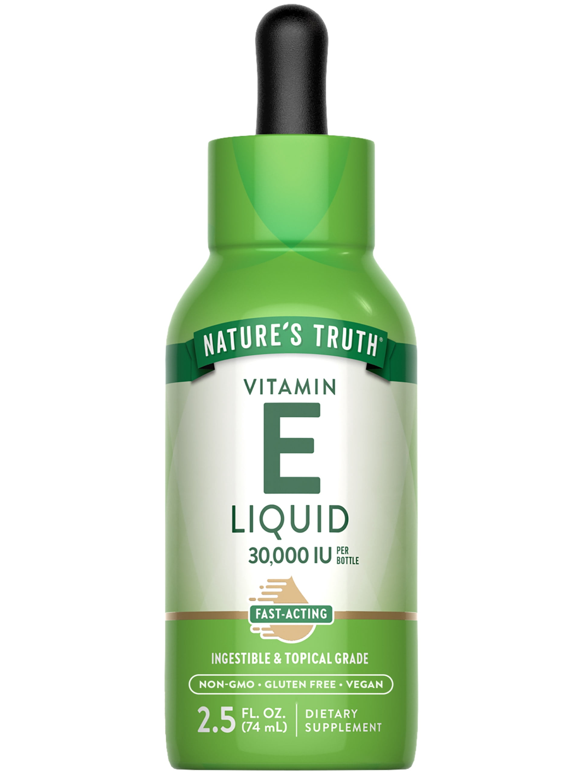 Vitamin E Oil | 30,000 IU | 2.5 fl oz | Ingestible & Topical Grade | by Nature's Truth