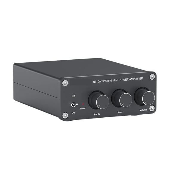 NT10A TPA3116D2 100W Stereo Amplifier Receiver Mini HiFi 2.0 Channel AMP For Home Speakers Bass Treble Control