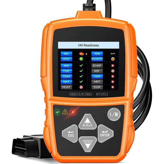 NT201 OBD2 Scanner Code Reader for  and  - Reset Check Engine Light, Read and Clear Fault Codes, Live Data Diagnostic Tool for   Since 1996