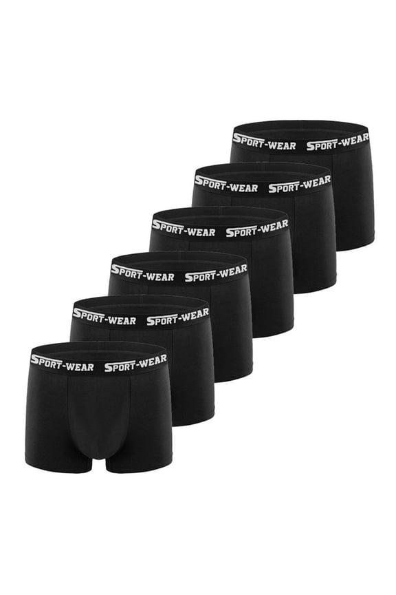 6 Pack Underwear for Men Breathable Seamless Black Boxer Briefs No Fly Comfort Athletic Underpants for Men XL