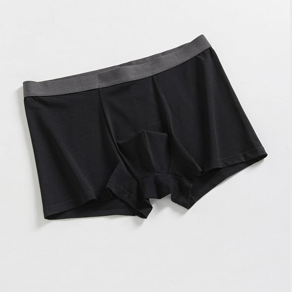 NTACZA Black Mens Briefs Comfort Breathable Cotton Boxer Briefs No Fly Seamless Plus Size Boxers for Men 2X