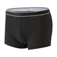 thumbnail image 1 of NTACZA Black Mens Underwear Briefs Cotton Breathable No Fly Boxer Briefs Seamless Stretch Mid Waist Underpants for Men L, 1 of 3