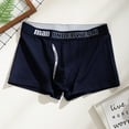 thumbnail image 1 of NTACZA Briefs for Men Cotton Stretch Stretch Blue Boxer Briefs Open Fly Breathable Mens Boxers L, 1 of 9