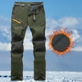 thumbnail image 1 of NTACZA Color Block Mens Pants Green Hiking Fleece Lined Pants Wear Resistant Ripstop Cargo Pants Mens Fall Trouser L, 1 of 3