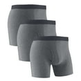 thumbnail image 1 of NTACZA Cotton Underwear for Men Breathable Plus Size Boxer Briefs 3 Pack Anti Chafing Open Fly Boxer Briefs for Men S, 1 of 5