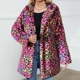 thumbnail image 1 of NTACZA Dress Coats for Women Fleece Fuzzy Pink Open Front Collared Leopard Print Jacket Womens Jackets Trendy M, 1 of 5