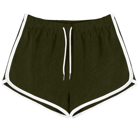 NTACZA Elastic Waist Running Shorts For Women Mid Knot Front Workout For Active Fit Vacation Yoga Drawstring Beach Casual Shorts