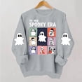 thumbnail image 1 of NTACZA Fall Sweatshirts for Women Crew Neck Halloween Spooky Season Sweatshirt Cute Ghost Grapic Long Sleeve Pullover Tops Cozy Daily Outfits Gray L, 1 of 6