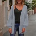 thumbnail image 1 of NTACZA Gray Winter Sweaters for Women V Neck Open Front Loose Sweater Cardigan Solid Knitted Coat Women Jumpers XL, 1 of 8