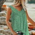 thumbnail image 1 of NTACZA Hide Belly Summer Tops for Women V-Neck Casual Sleeveless Relaxed Fit Flower Dressy Tank Tops for Women, 1 of 5