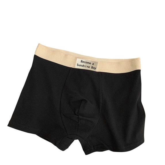NTACZA Mens Briefs No Fly High Waist Cotton Boxer Briefs Stretch Ribbed Boxer Briefs for Men Pack L