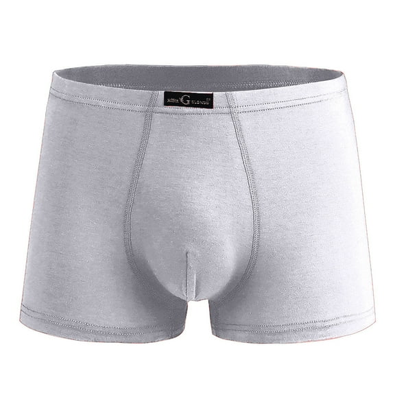 NTACZA Mens Underwear No Fly Gray Cotton Stretch Boxer Briefs Breathable Comfy Seamless Boxer Briefs for Men L