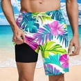 thumbnail image 1 of NTACZA Mesh Liner Shorts Mens Stretch Bathing Suit Beach Tropical Mens Swim Trunks XL, 1 of 9