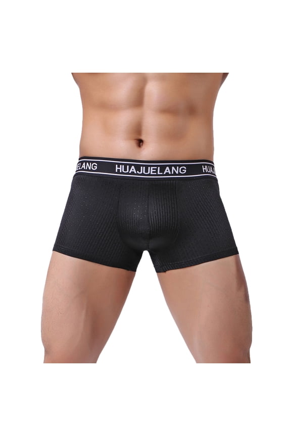 Mesh Underwear for Men Cotton No Fly Boxer Briefs No Fly Breathable Men Underwear Boxer Brief XL