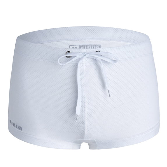 NTACZA Mesh Underwear for Men Drawstring Low Waist Boxer Briefs Stretch Breathable Mens Boxers Briefs M