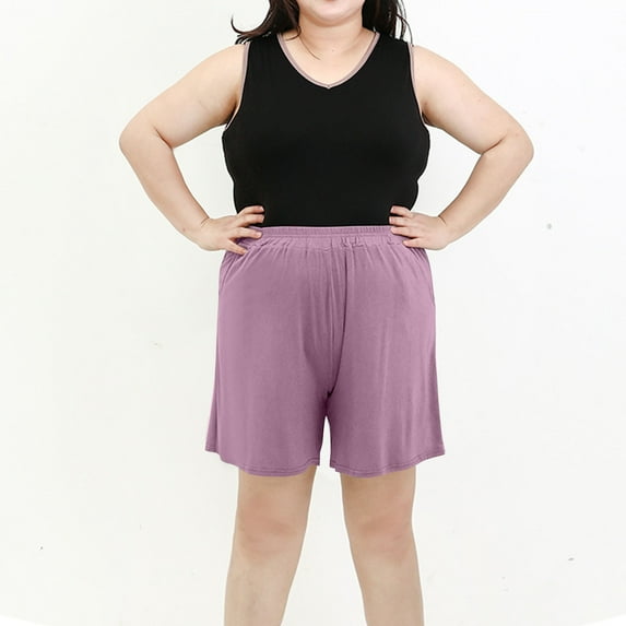 NTACZA Modal Womens Shorts Lightweight Pajama Shorts Plus Size Sleep Women's Shorts XXXXXXL