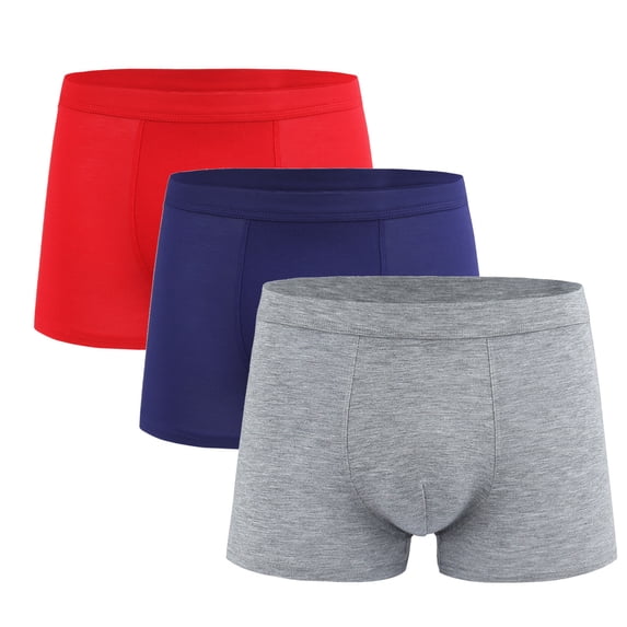 NTACZA No Fly Men Underwear Athletic Stretch Boxer Briefs Breathable 3 Pack Seamless Men Underwear Boxer Brief L