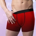 thumbnail image 1 of NTACZA No Riding Up Men's Underwear Gradient Anti Chafing Red Boxer Briefs Stretch Athletic Breathable Men's Briefs 2X, 1 of 8