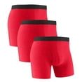thumbnail image 1 of NTACZA Plus Size Men Underwear Breathable Cotton Red Boxer Briefs Anti Chafing 3 Pack Open Fly Boxer Briefs for Men S, 1 of 5