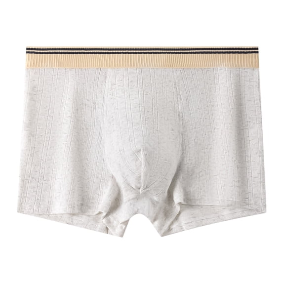 NTACZA Ribbed Mens Briefs Underwear Cotton Breathable Boxer Briefs No Fly Stretch Boxer Briefs for Men XXXL