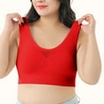 thumbnail image 1 of NTACZA Seamless Bras for Women Size Red Yoga Plus Size Solid Wire-Free Sports Bras Women Bralettes Nighttime 2x, 1 of 6