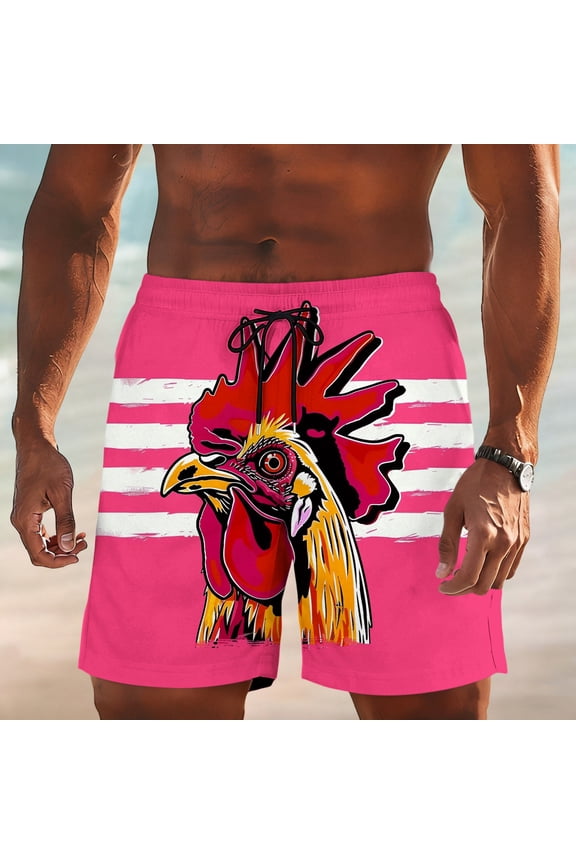 Shorts for Men Board Quick Dry Swim Trunks Mens Breathable Stretch No Liner Graphic Swim Suits L