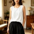 thumbnail image 1 of NTACZA Summer Tank Tops for Women Casual Round Neck Cotton Sleeveless Ladies Summer Tops, 1 of 6