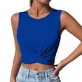thumbnail image 1 of NTACZA Summer Tank Tops for Women Cropped Casual Dressy Round Neck Slim Sleeveless Going Out Tops, 1 of 7