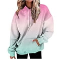 thumbnail image 1 of NTACZA Sweatshirts for Women Green Long Sleeve Pullover Ombre Hoodies Sweatshirt for Girls 5x, 1 of 4