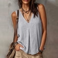 thumbnail image 1 of NTACZA Tank Tops V-Neck Casual Cotton Sleeveless Boho Going Out Tops, 1 of 6