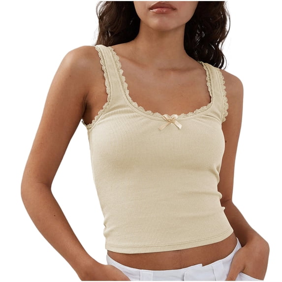NTACZA Tank Tops Women Ribbed Slim Sleeveless Solid BoatNeck Camisole