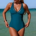 thumbnail image 1 of NTACZA Tummy Control Womens Swimsuits One Piece Bikini Swimsuit Ruched Push Up Lace Woman Bathing Suits XL, 1 of 8