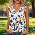 thumbnail image 1 of NTACZA V Neck Going Out Tops for Women Summer Boho Tank Tops Sleeveless Vacation Womens Tees L, 1 of 6