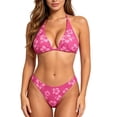 thumbnail image 1 of NTACZA Women's Summer Bikini Set Ditsy Low Rise Swimwear Beach Wear Swimming Pool Pink M, 1 of 8