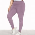 thumbnail image 1 of NTACZA Womens Casual Pants for The Summer Plus Size Yoga Stretchy Purple High Waist Leggings Pants for Girls 2x, 1 of 7