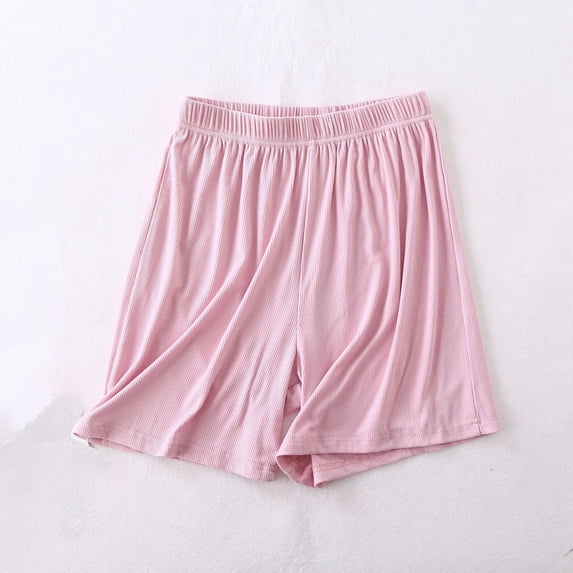 NTACZA Womens Shorts Modal Ribbed Pajama Shorts Soft Plus Size Shorts for Ladies M
