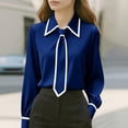 thumbnail image 1 of NTACZA Womens Spring Tops Dressy Work Blouse Office Stretch Button Down Womens Shirts XL, 1 of 6