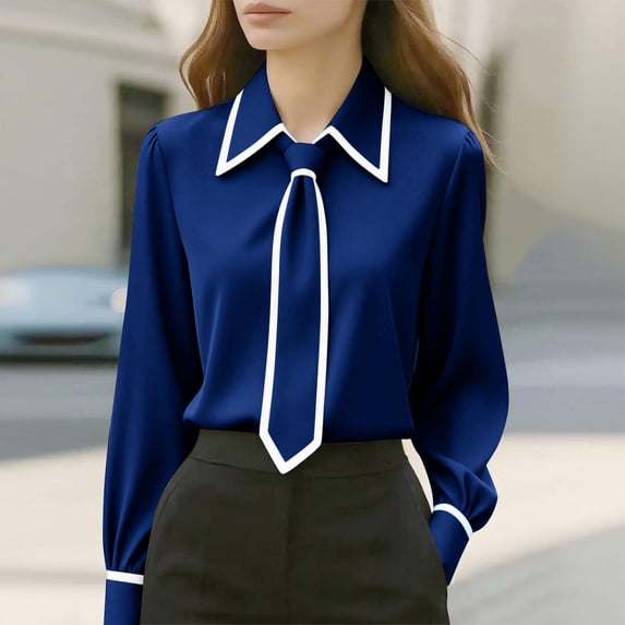 NTACZA Womens Spring Tops Dressy Work Blouse Office Stretch Button Down Womens Shirts XL