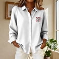 thumbnail image 1 of NTACZA Womens Tops White Button Down Valentine's Day Shirts Business Regular Fit formal Dress Shirt Blouse for Women 2X, 1 of 5