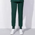 thumbnail image 1 of NTACZA Work Women Pants Green Nursing Scrub Pants Elastic Waist Stretch Mid Rise Joggers Lady Trousers L, 1 of 3
