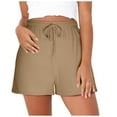 thumbnail image 1 of NTACZA Workout Women Shorts Wide Leg High Waisted Yoga Shorts Waffle Knit Drawstring Shorts Ladies XXL, 1 of 5