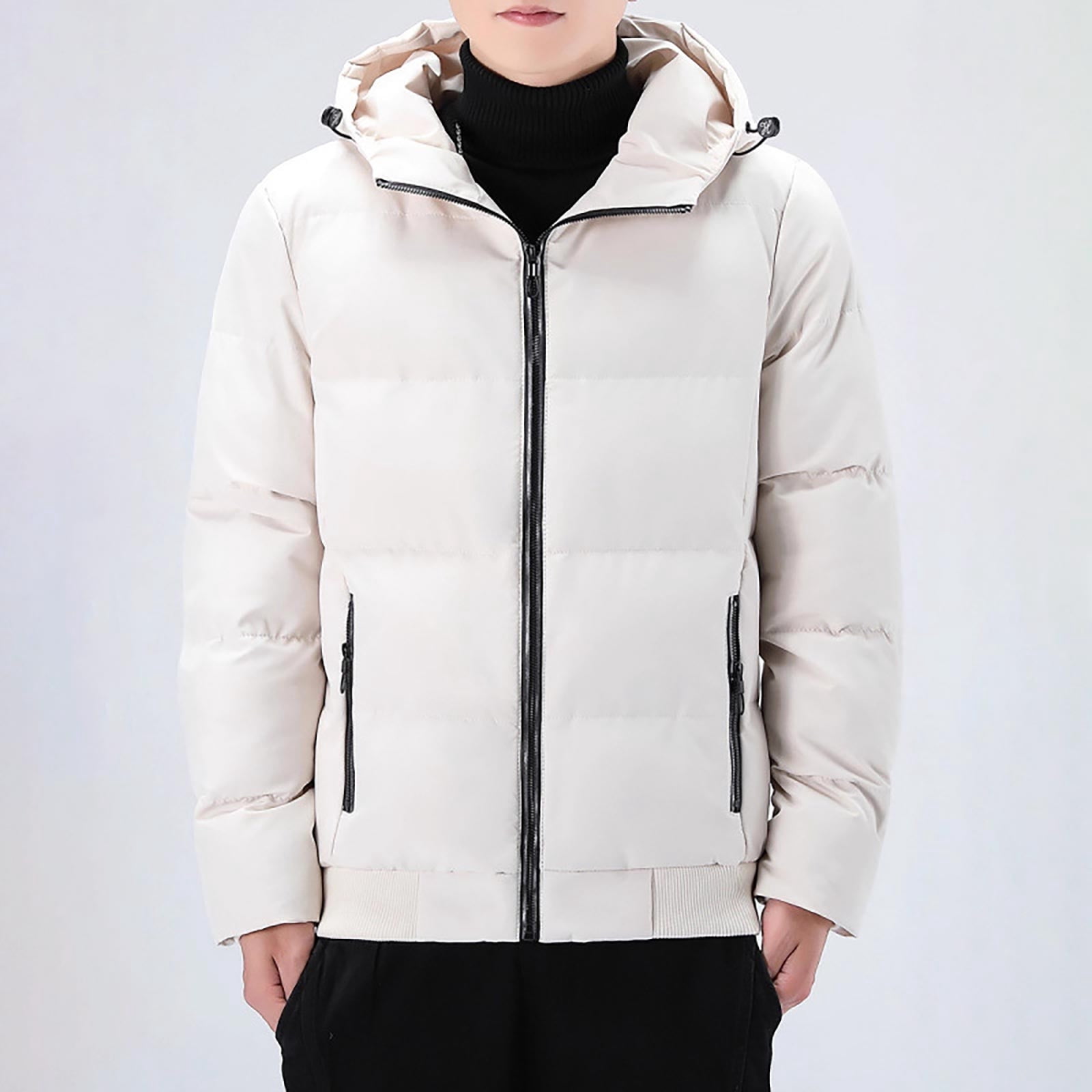 Men's Zip Up Washed Hooded Jacket main image 1